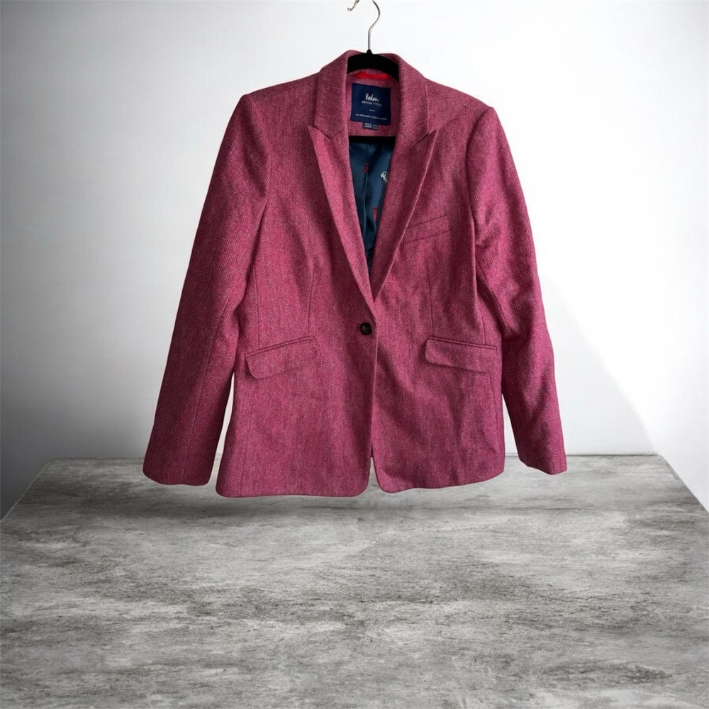 Boden Pink British Tweed Blazer